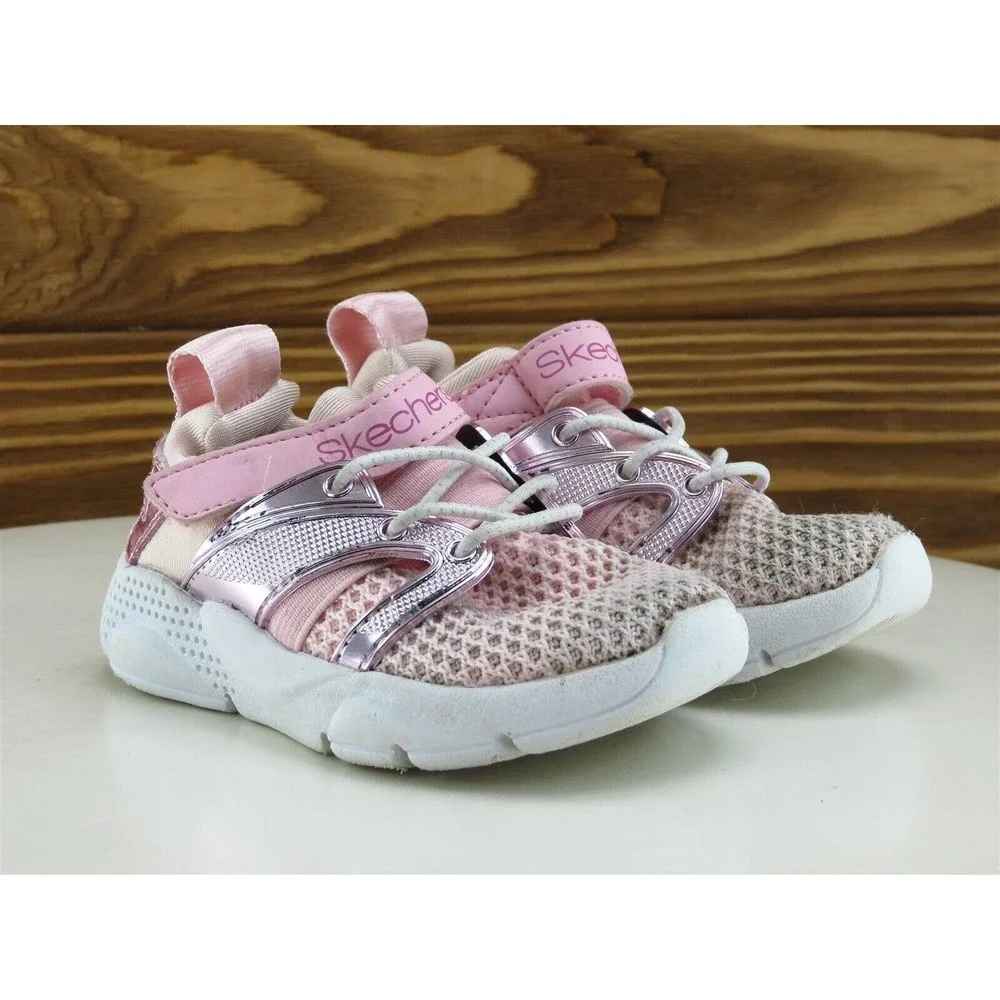 SKECHERS Sz 5 Toddler Shoes‎ Girls Sneaker Pink Synthetic Medium